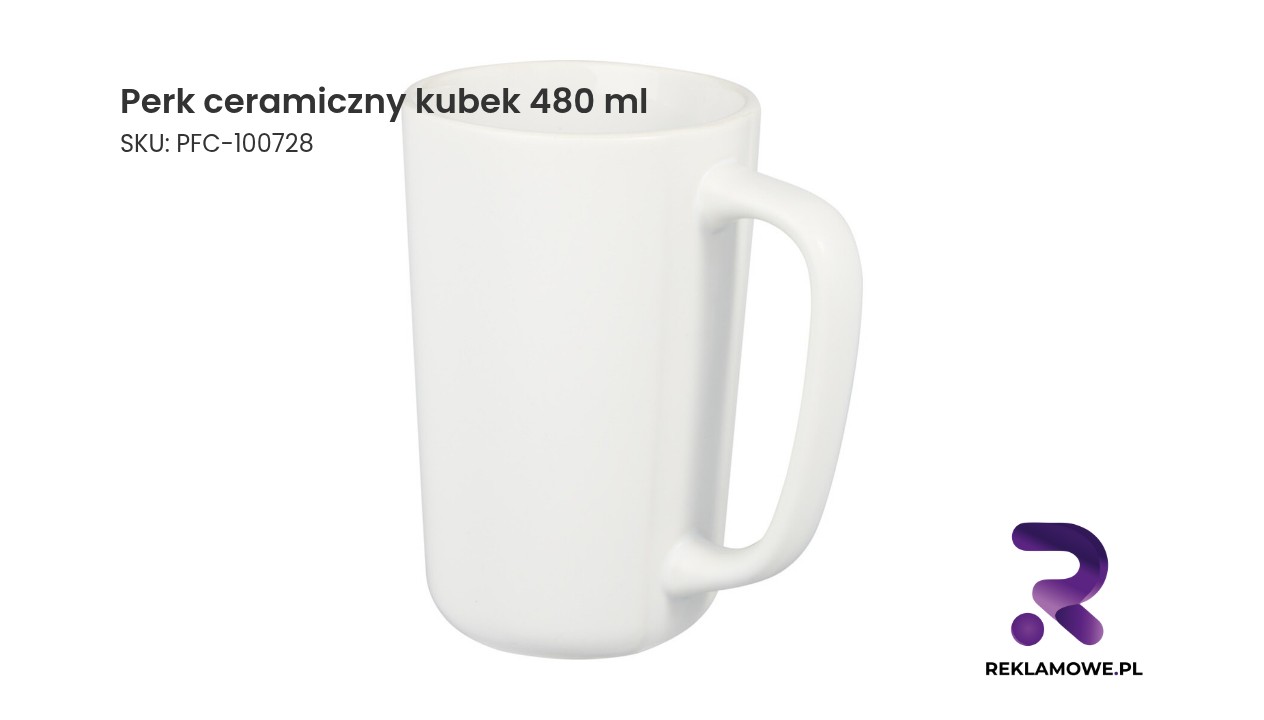 Perk ceramiczny kubek 480 ml - elegancki kubek ceramiczny do kawy i herbaty